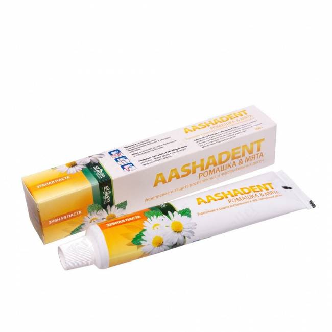 Зубная паста ромашка и мята, Aasha Herbals
