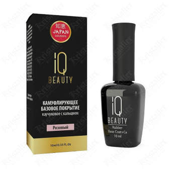 IQ Beauty, Rubber Base coat+ca, розовый, 10ml